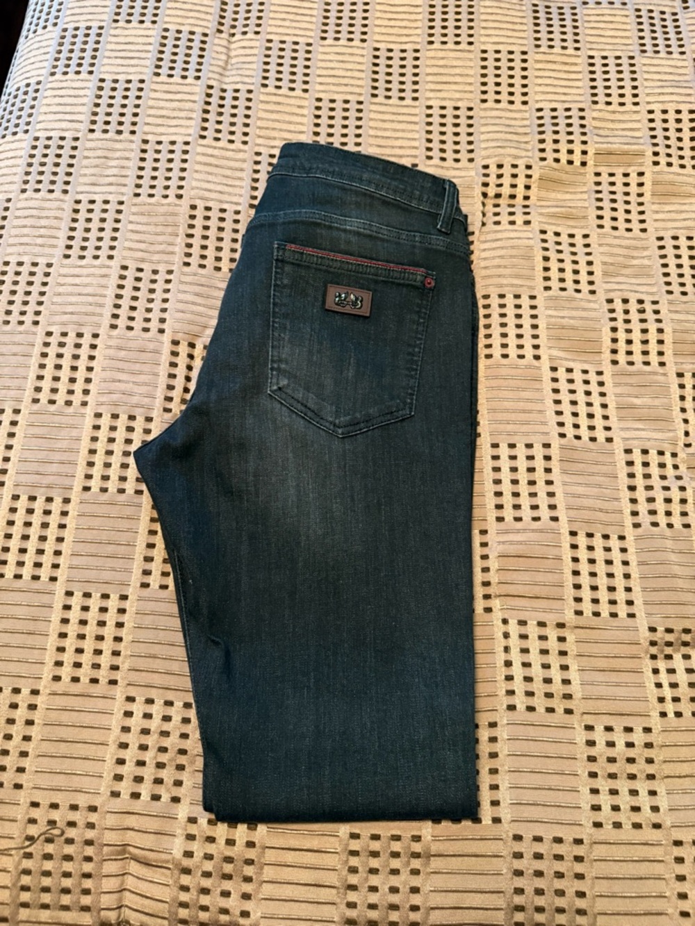 Men's Dark Blue Denim Jeans - Classic Straight Fit